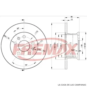 BD3011 DISCO DE FRENO DELANTERO