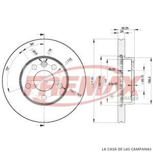 BD3015 DISCO DE FRENO DELANTERO