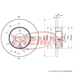 BD3018 DISCO DE FRENO DELANTERO