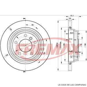 BD3153 DISCO DE FRENO TRASERO