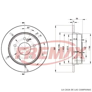 BD3181 DISCO DE FRENO TRASERO