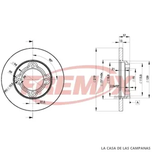 BD3252 DISCO DE FRENO DELANTERO