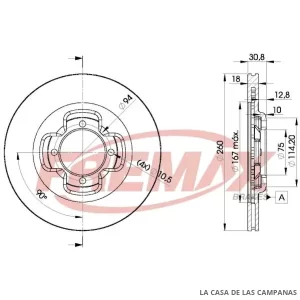 BD3262 DISCO DE FRENO DELANTERO