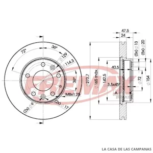 BD3267 DISCO DE FRENO DELANTERO