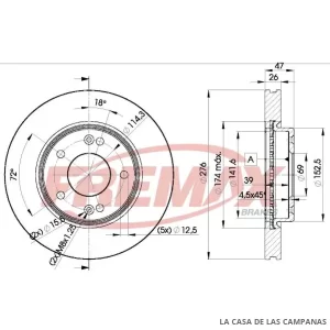 BD3290 DISCO DE FRENO DELANTERO