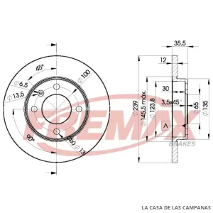 BD3300 DISCO DE FRENO DELANTERO