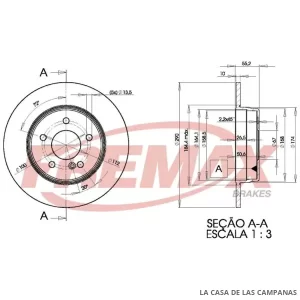 BD3412 DISCO DE FRENO DELANTERO