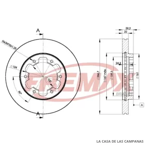 BD3501 DISCO DE FRENO VENTILADO DELANTERO