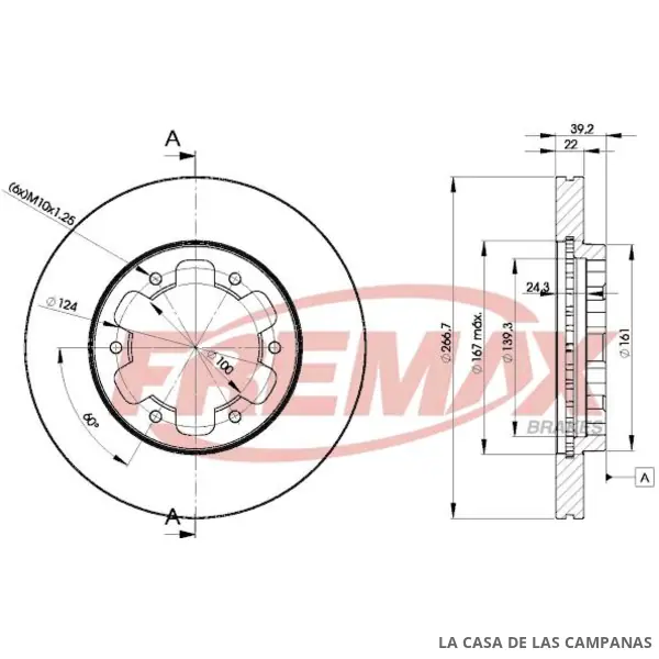 BD3501 DISCO DE FRENO VENTILADO DELANTERO