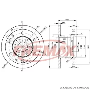 BD3907 DISCO DE FRENO DELANTERO