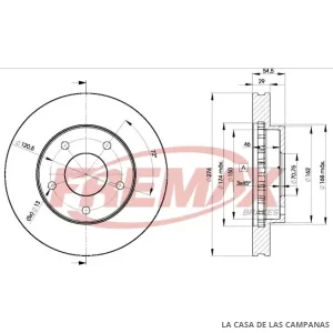 BD3966 DISCO DE FRENO DELANTERO