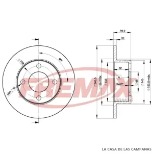 BD4010 DISCO DE FRENO TRASERO