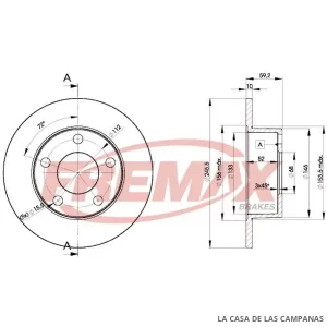 BD4011 DISCO DE FRENO TRASERO