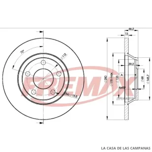 BD4064 DISCO DE FRENO DELANTERO