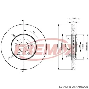 BD4073 DISCO DE FRENO DELANTERO
