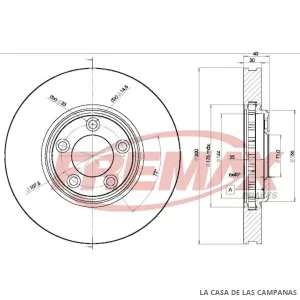 BD4088 DISCO DE FRENO DELANTERO