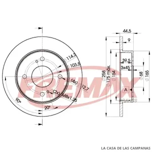 BD4201 DISCO DE FRENO TRASERO