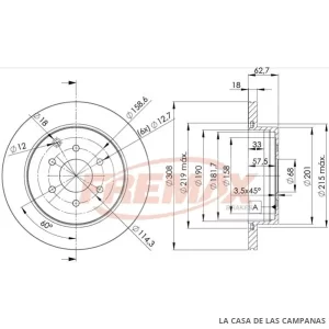 BD4203 DISCO DE FRENO TRASERO