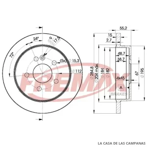 BD4230 DISCO DE FRENO TRASERO