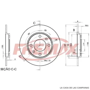 BD4247 DISCO DE FRENO TRASERO