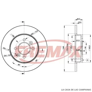 BD4295 DISCO DE FRENO TRASERO