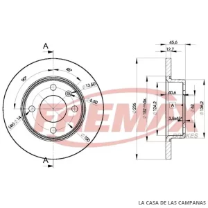 BD4322 DISCO DE FRENO DELANTERO