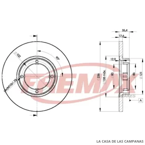 BD4392 DISCO DE FRENO DELANTERO