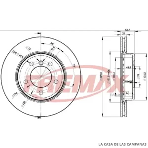BD4539 DISCO DE FRENO DELANTERO