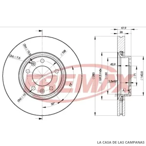 BD4660 DISCO DE FRENO DELANTERO