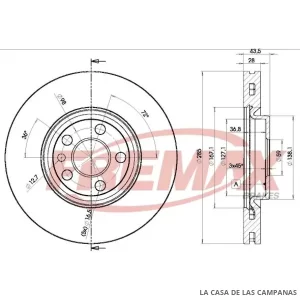 BD4678 DISCO DE FRENO DELANTERO