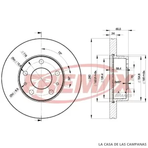 BD4681 DISCO DE FRENO DELANTERO
