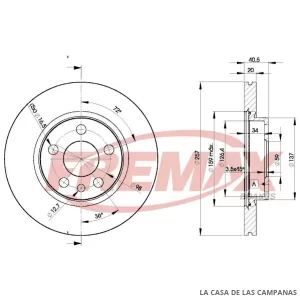 BD4683 DISCO DE FRENO DELANTERO