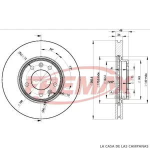 BD4685 DISCO DE FRENO DELANTERO