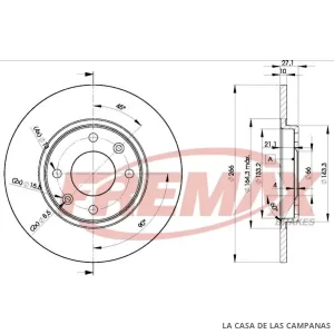 BD4688 DISCO DE FRENO DELANTERO
