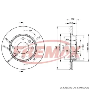 BD4690 DISCO DE FRENO DELANTERO