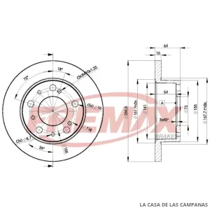 BD4693 DISCO DE FRENO DELANTERO