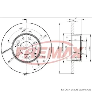 BD4695 DISCO DE FRENO DELANTERO