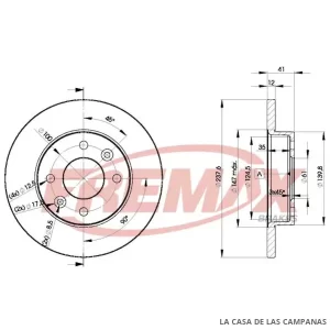 BD4705 DISCO DE FRENO SÓLIDO DELANTERO