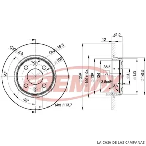 BD4707 DISCO DE FRENO DELANTERO