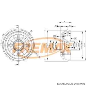 BD4732 CAMPANA DE FRENO TRASERO