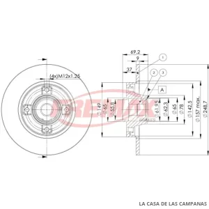 BD4745 DISCO DE FRENO TRASERO