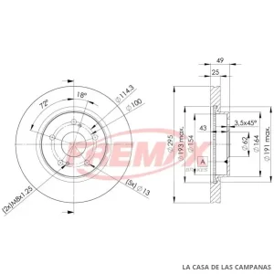 BD4803 DISCO DE FRENO DELANTERO