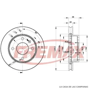 BD4844 DISCO DE FRENO DELANTERO