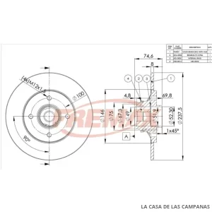 BD4901 DISCO DE FRENO TRASERO
