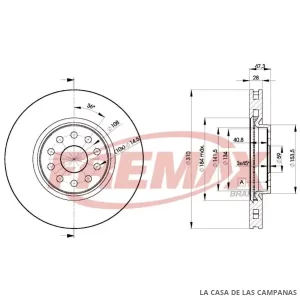 BD4921 DISCO DE FRENO DELANTERO