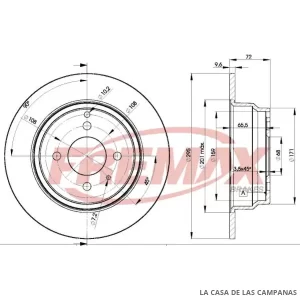 BD4970 DISCO DE FRENO TRASERO