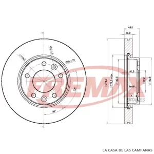 BD5000 DISCO DE FRENO DELANTERO