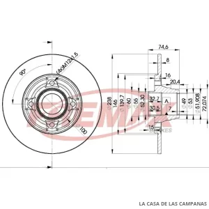BD5006 DISCO DE FRENO TRASERO