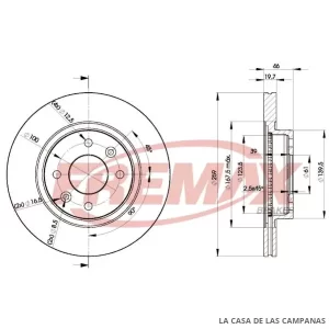 BD5081 DISCO DE FRENO DELANTERO