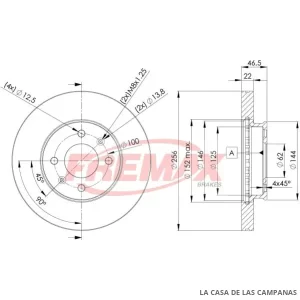 BD5101 DISCO DE FRENO DELANTERO